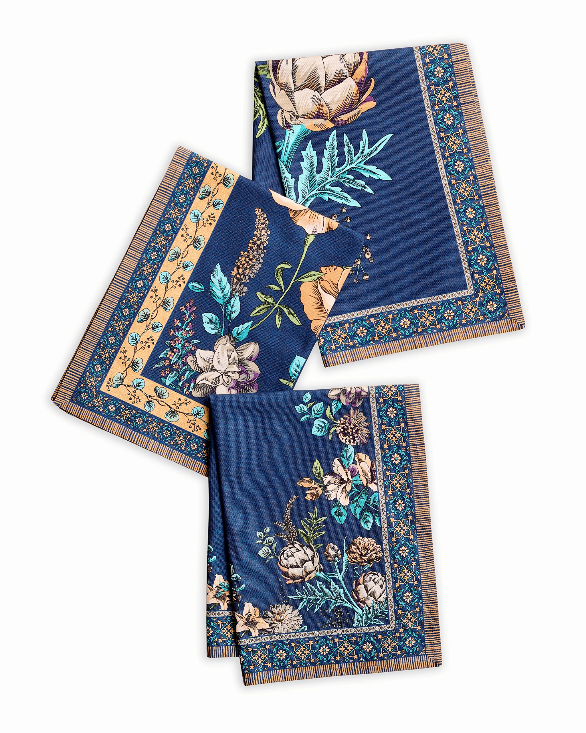 Maison d' Hermine Kitchen Towel 100% Combed Cotton Premium Easter Dishtowel (20 Inch by 27.50 Inch) Kitchen Towels for Dining, Home, Wedding, Buffet, Artichoke (Set of 3)OEKO-TEX STANDARD 100