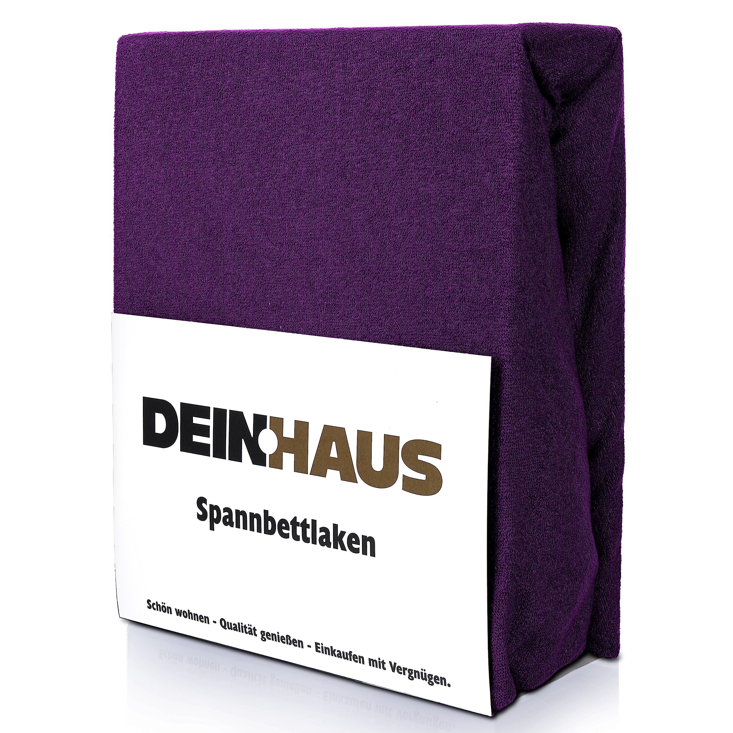 DH DEIN.HAUS Frottee Spannbettlaken 180x200cm - Baumwolle Graphit Mit Gummizug