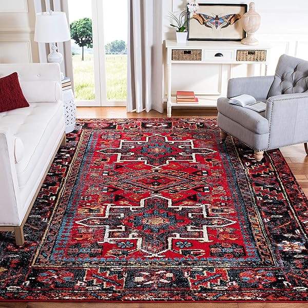 Classic Red Persian Style Area Rug