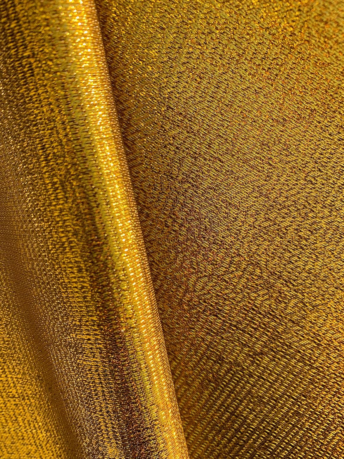 Kenzie Bright Gold Light Weight Lamé Fabric by The Yard - 10059