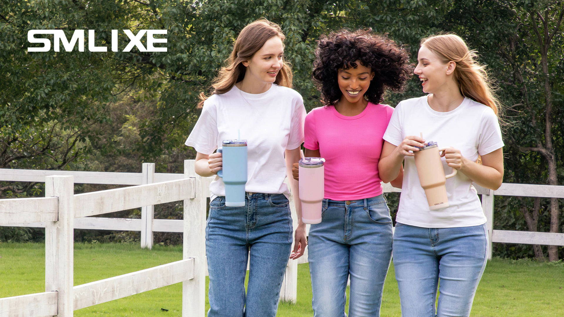 Amazon.com: SMLIXE 40 oz Tumbler with Handle and Straw Lid