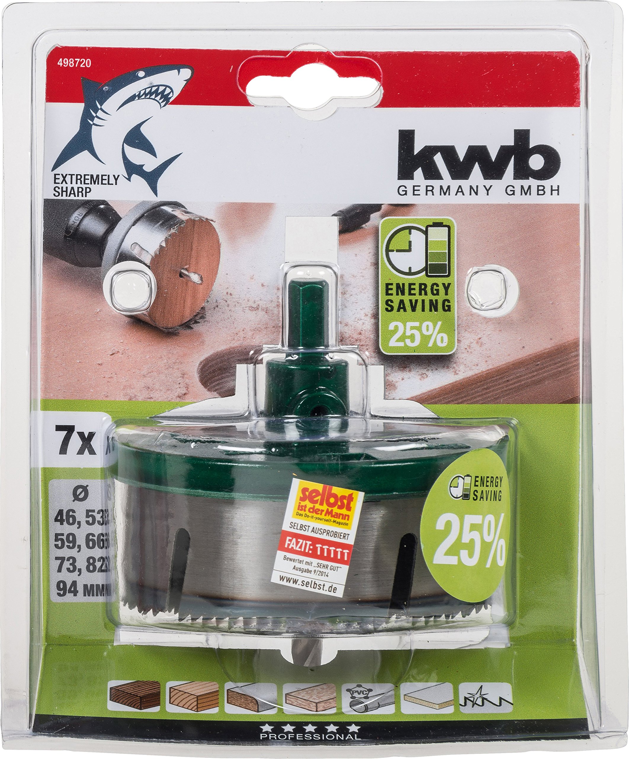 Detector de Humo X-Sense XS01-M ProConnected con estación Base SBS50, certificación TÜV y Sierra Perforadora de Anillos múltiples kwb AKKU-Top