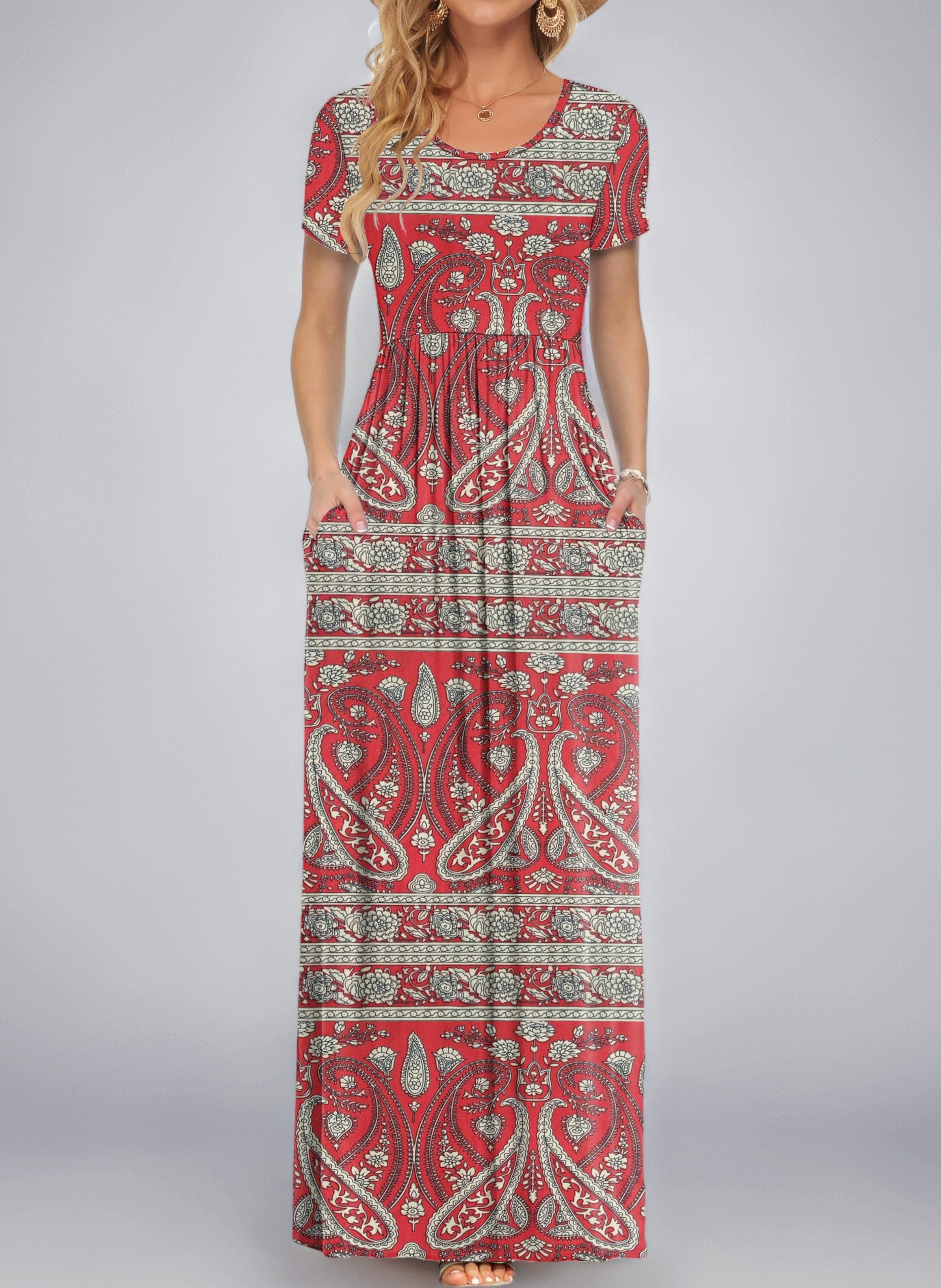 Maxi Dress for Women - Summer Casual Long Dresses for Ladies with Pockets