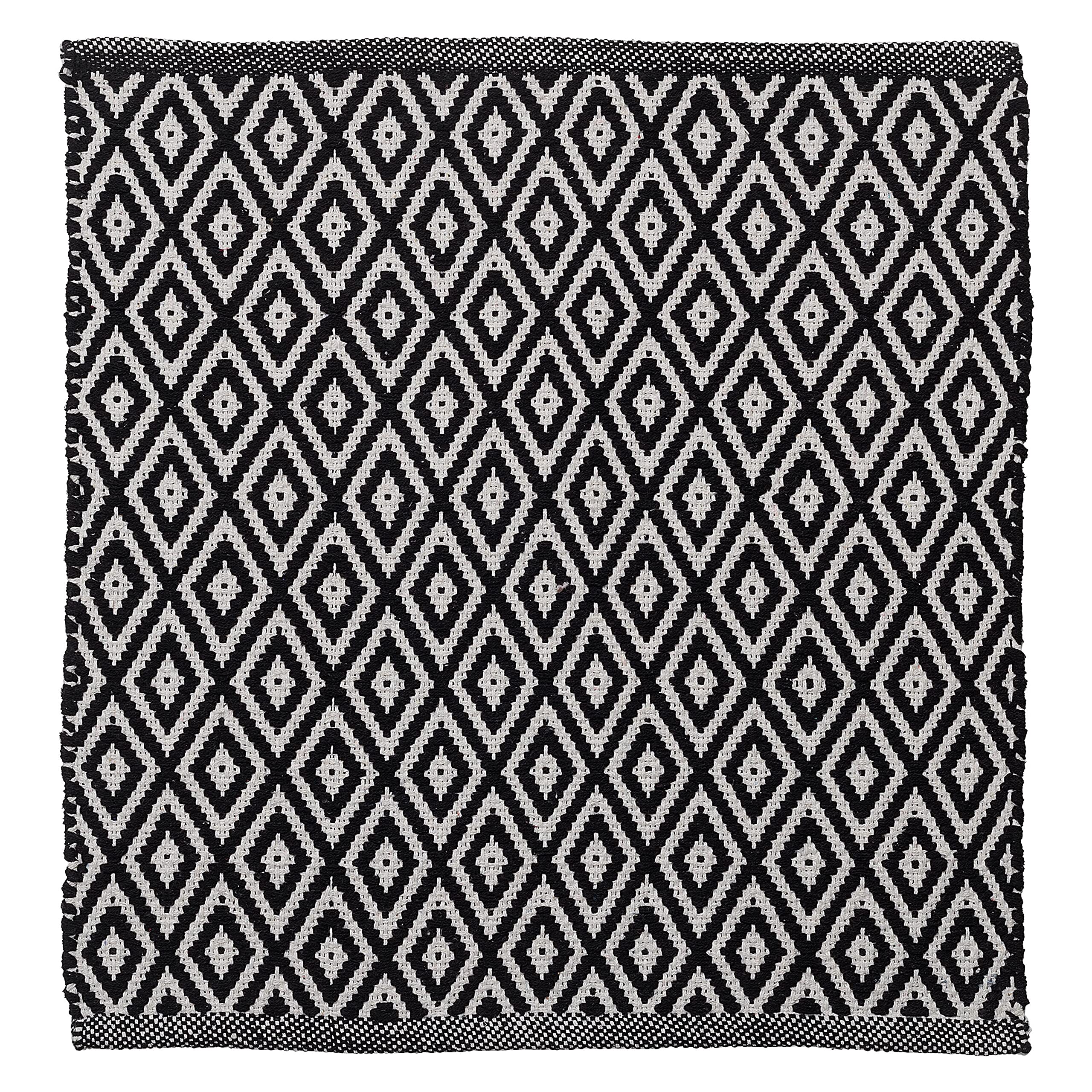 Sealskin Trellis Badteppich 60x60 cm Baumwolle Schwarz, 800107