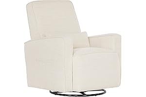Evolur Holland Upholstered Plush Seating Swivel Glider