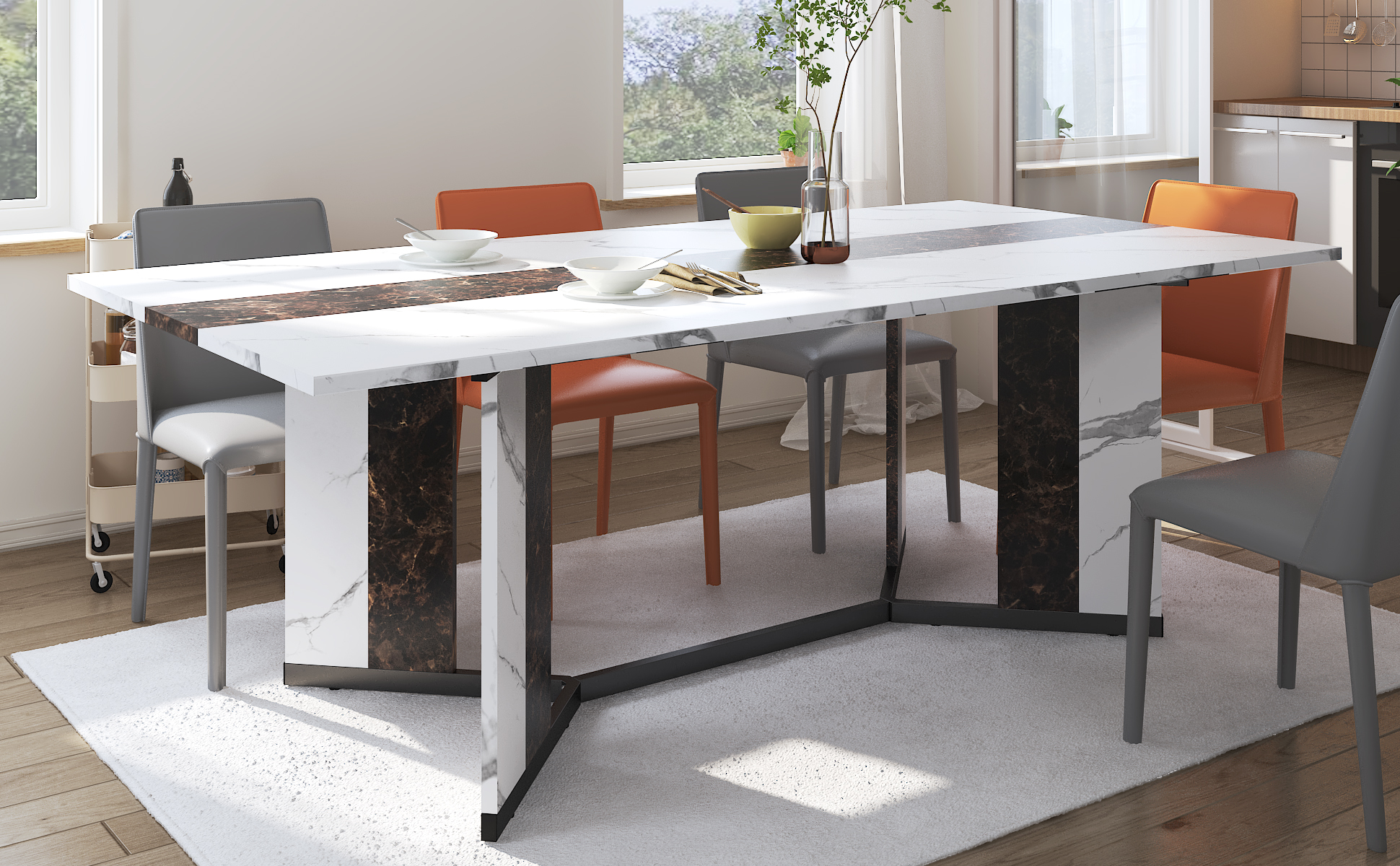 Watch Hlivelood 71IN Rectangular Dining Table for 6 8 10 People on