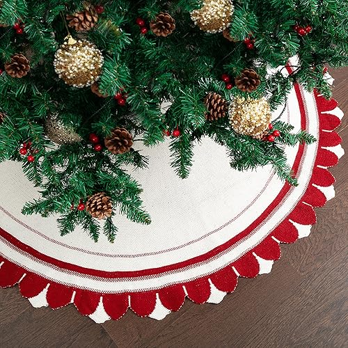 Vista 10 de Mr. Pen Christmas Tree Skirt - 48 inches, Faux Fur, White