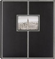 Pioneer 5PS-300 Black Leatherette Photo Album: 300-Pocket Sewn Frame Cover for 4x6 Photos, 5 Per Page