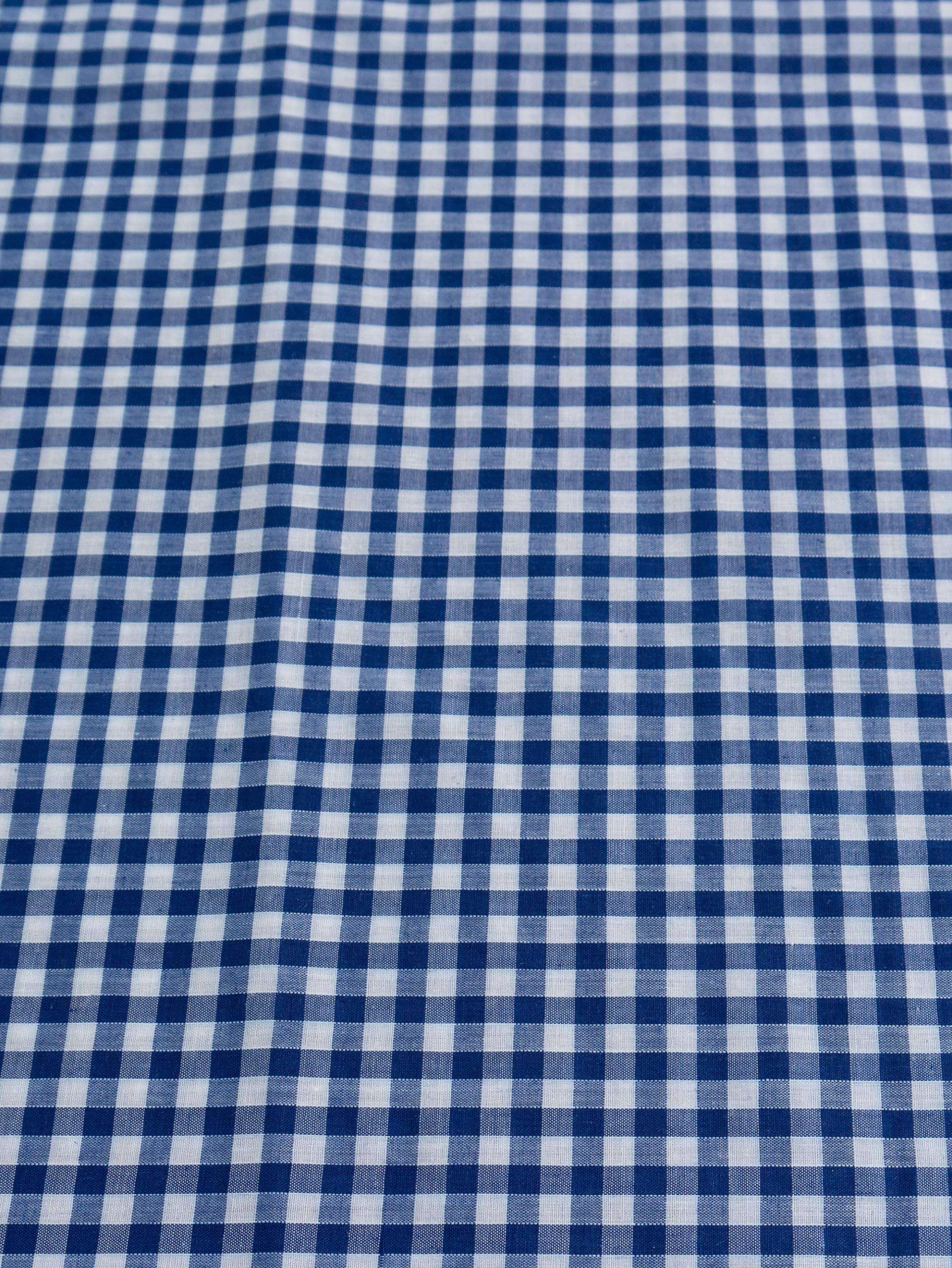 Royal Gingham Polycotton Fabric by The Meter 1/4 Inch Check 114cm 45 Inch Wide