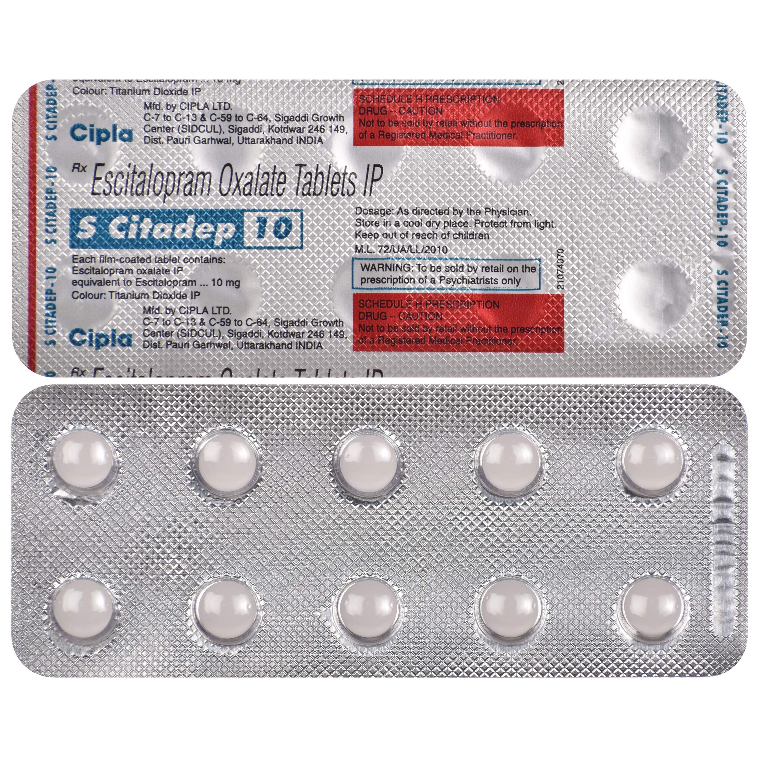 S Citadep 10 - Strip of 10 Tablets