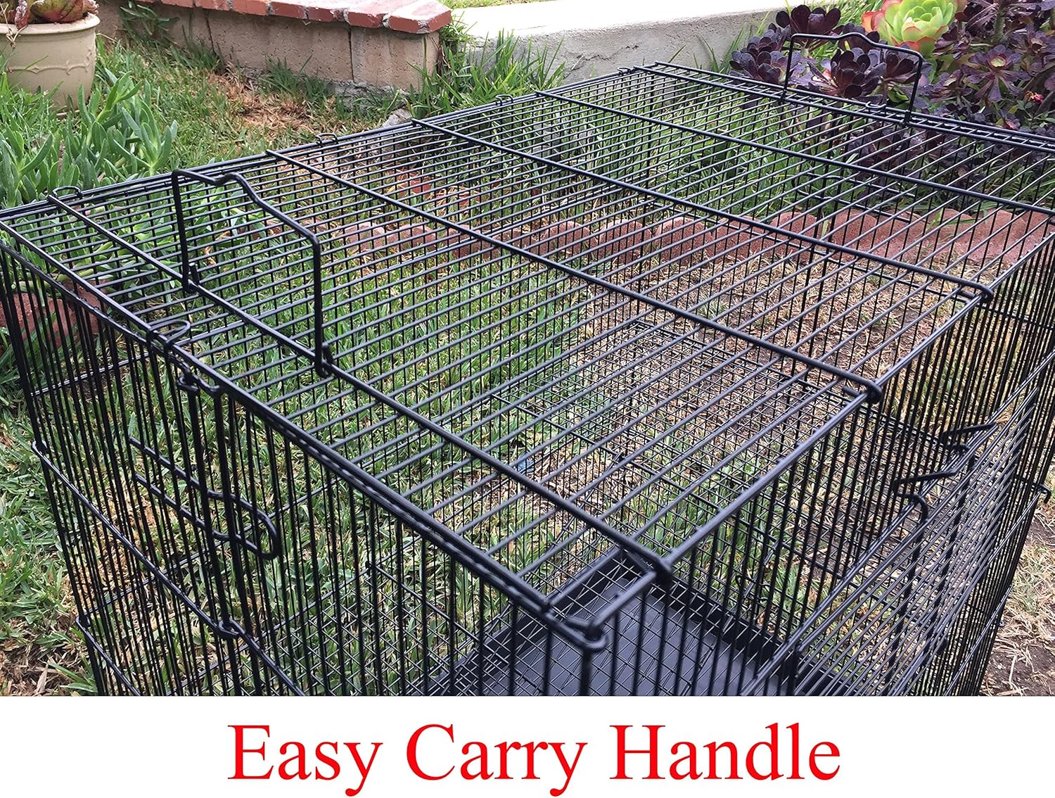 3-Levels Easy Foldable Chew-Proof Tight 3/8-Inch Bar Spacing for Guinea Pigs Gerbils Hamsters Rats Mice Ferret Chinchilla Sugar Glider Animal Critter Carrier Travel Cage Easy Clean Pull Out Tray