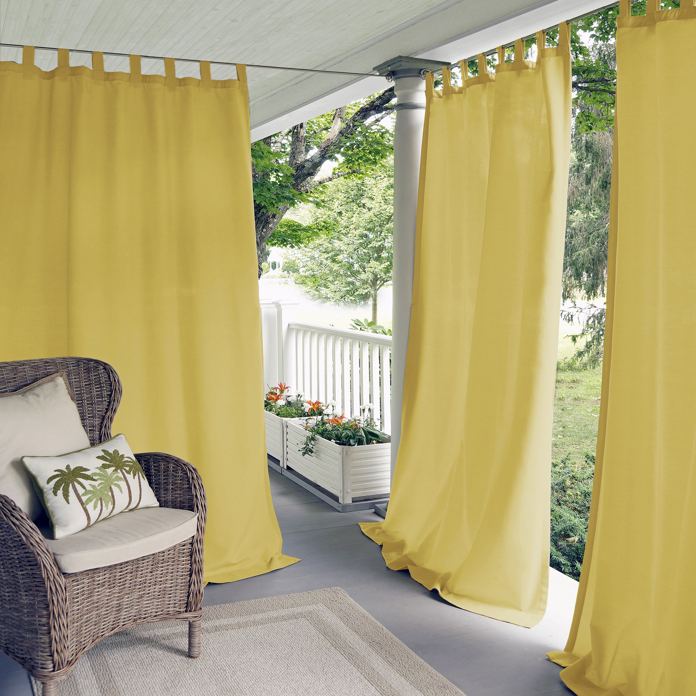 Yellow Tab Top Curtains Curtains & Drapes 2023