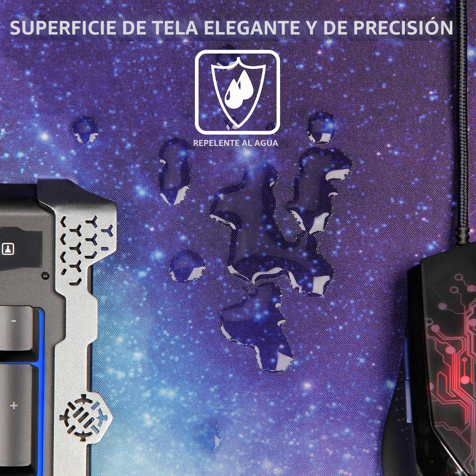ENHANCE Alfombrilla Ratón Grande XXXL Súper Gigante para Mouse (122cm x 61cm) - para Escritorio de Oficina en Casa, Alfombrilla Gaming de Mesa Extendida con Agarre de Goma Antideslizante - Galaxy