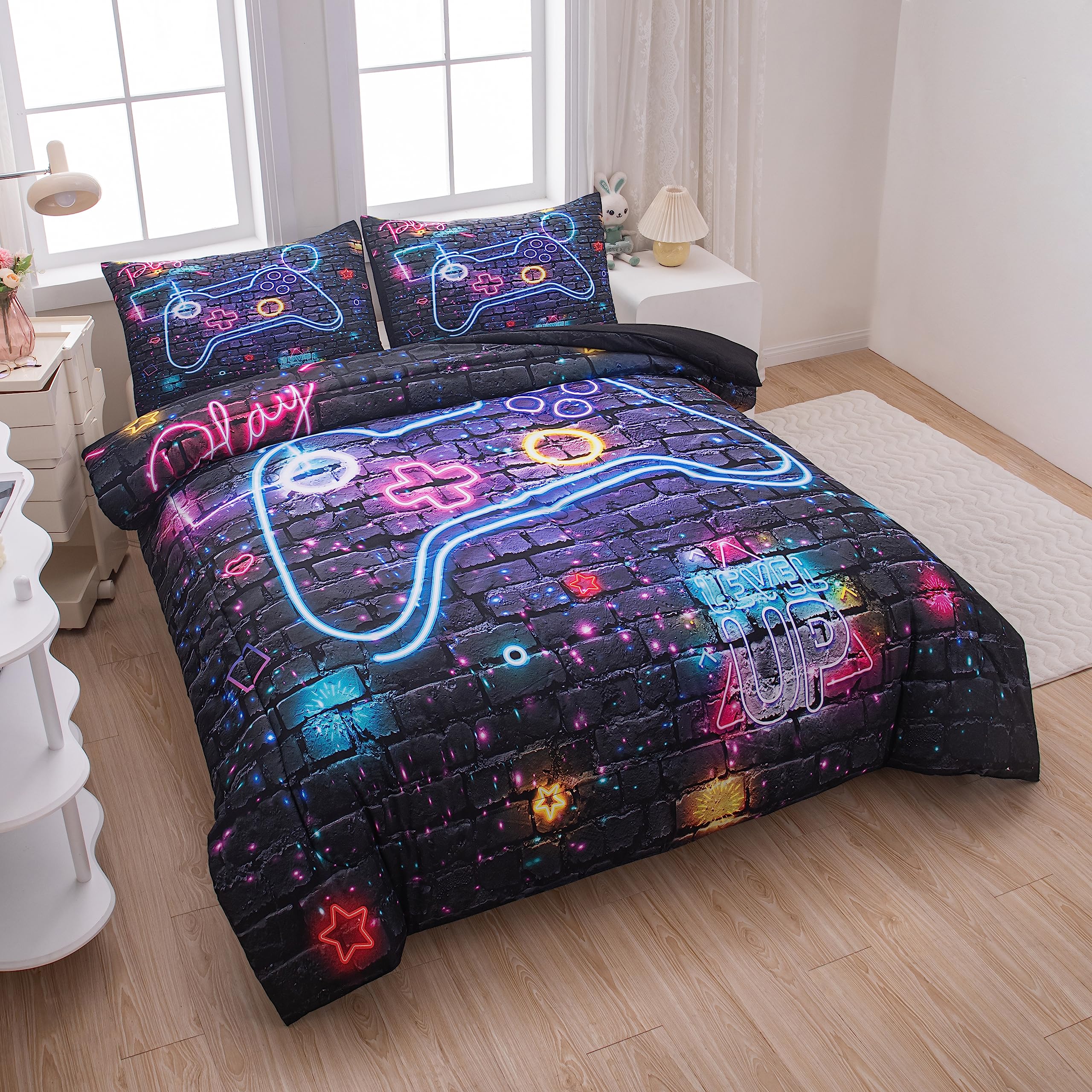 Set di biancheria da letto per ragazzi, set copripiumino da gioco 135 x