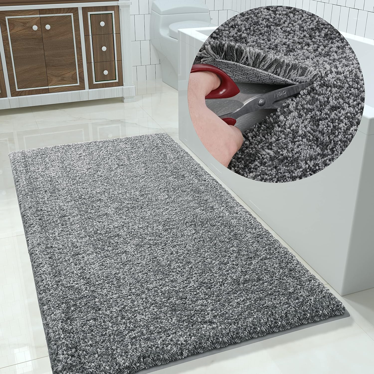 Yimobra Bathroom Rugs Mat, Extra Soft Comfortable Bath Rugs, NonSlip, Water
