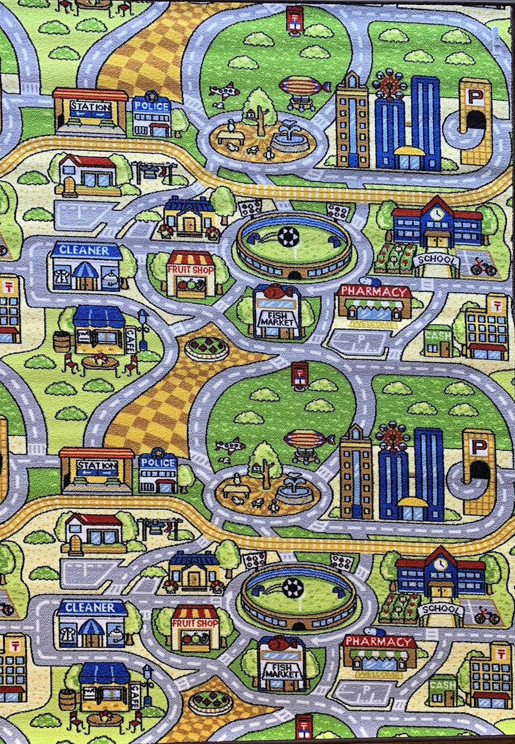 Kids Reversible Alphabet ABC Animal Area Rug Double Sided Educational Durable Learning Carpet Noah Design 61 (3 Feet 3 Inch X 4 Feet 8 Inch)