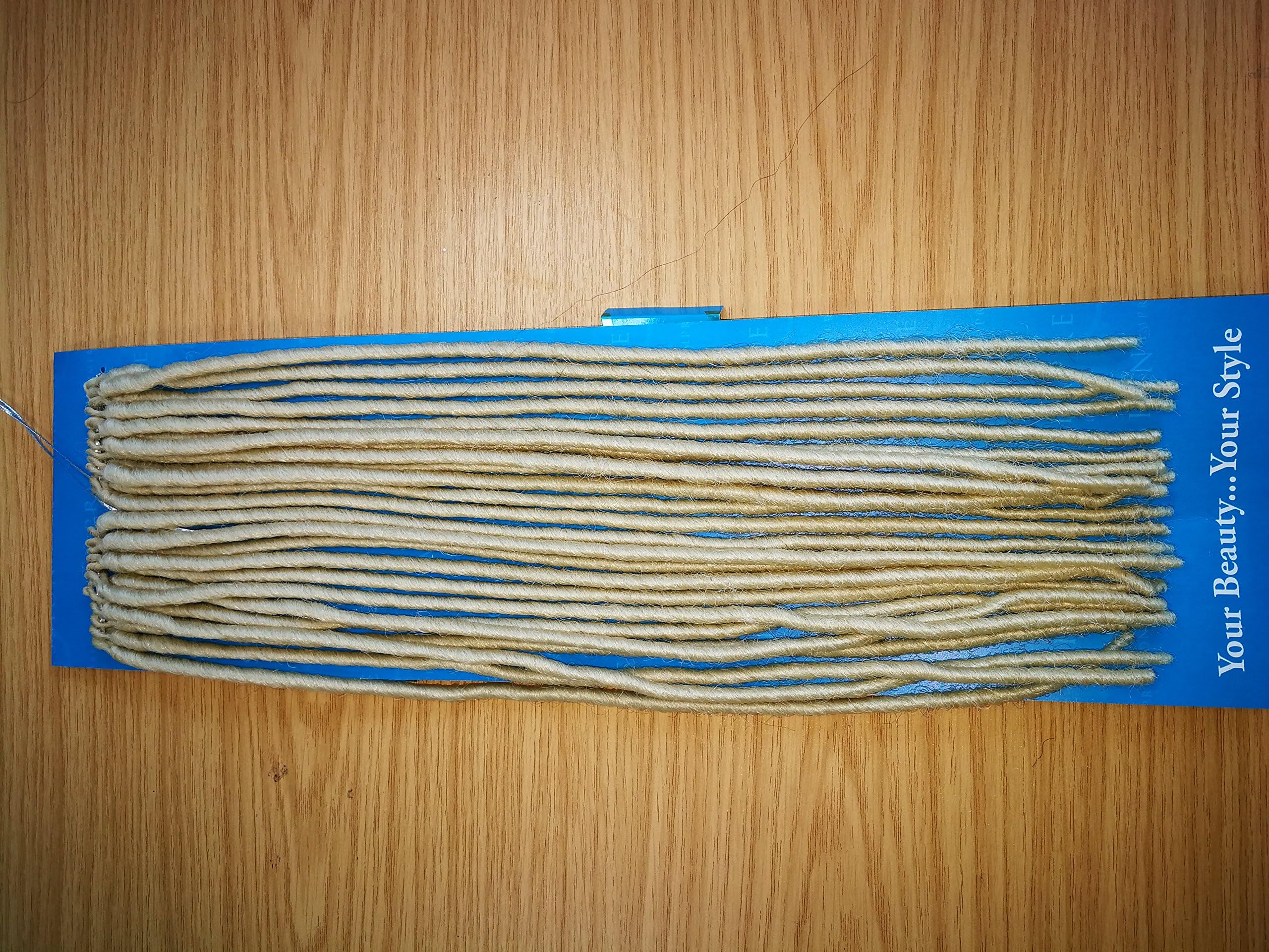 Blonde colour 613 Dreadlocks. Single Strands Synthetic Locks, Dreads. Faux Locs