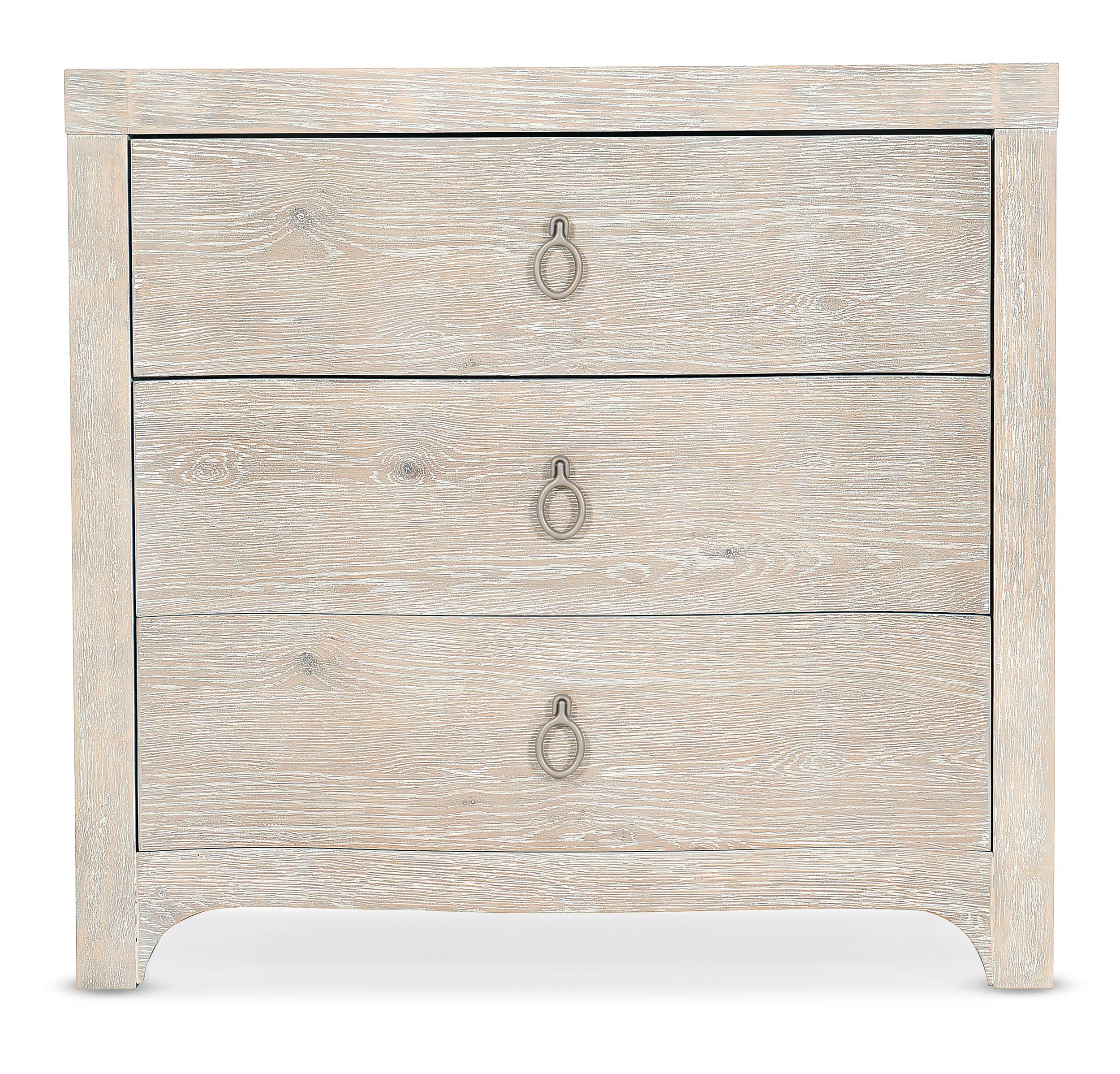 Hooker Furniture Serenity Antigua Three Drawer Nightstand in White Wood