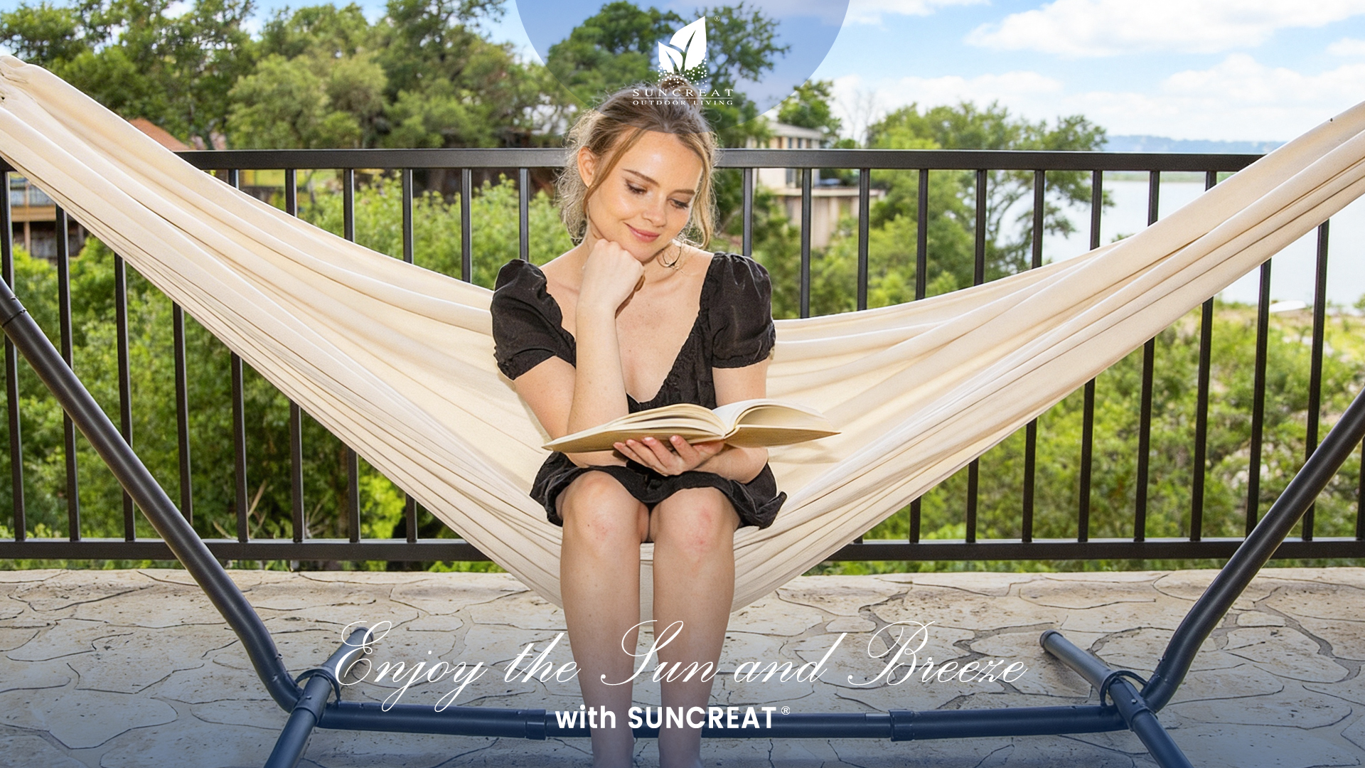 Amazon.com : SUNCREAT 2-in-1 Hammocks Convertible Portable Double Hammock  with Stand, Outdoor Hammock with Stand Included, Patented, Natural : Patio,  Lawn & Garden