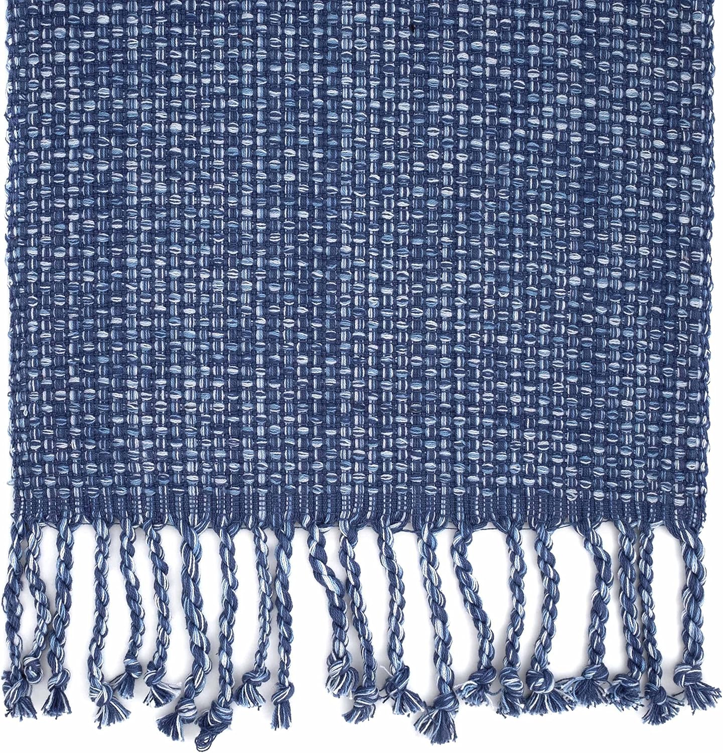 Sweet Home Collection 100% Cotton Placemats for Dining Room Rectangle Two Tone Woven Fabric 13" x 19" Soft Durable Table Mat Set, Set of 6, Eggshell: Home & Kitchen