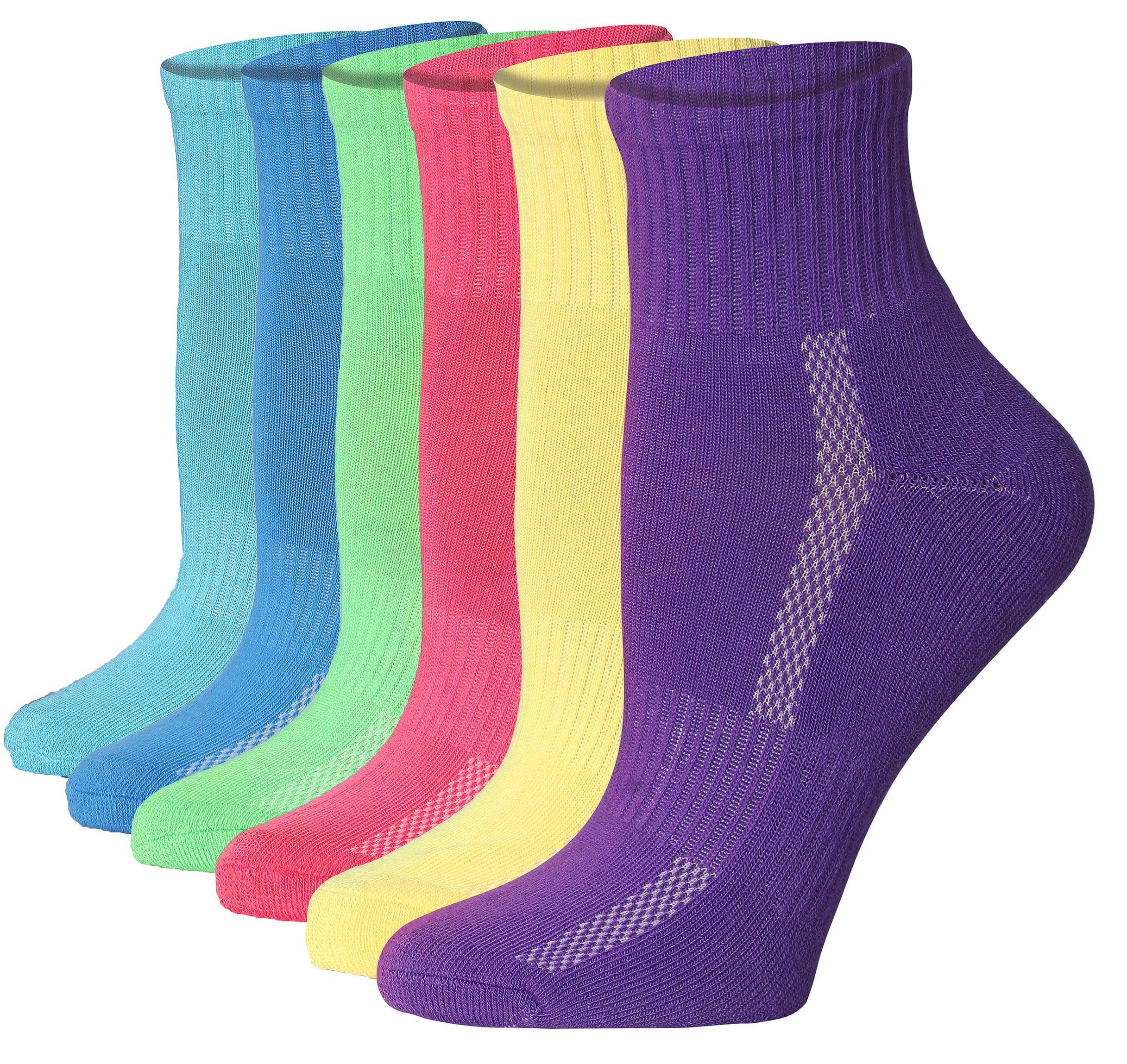 Tipi Toe Women's Quarter Athletic Socks, Cushioned & Breathable
