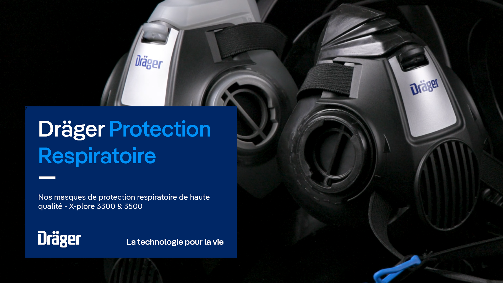 Kit Protection Respiratoire Dräger X-plore 3500 Contre Feux De Forêt - Demi-masque + Filtre ABEK1Hg-P3 - 10