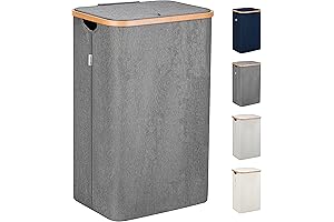 Lonbet Tall Laundry Hamper with XL 100L Lid for Ultimate Laundry Convenience