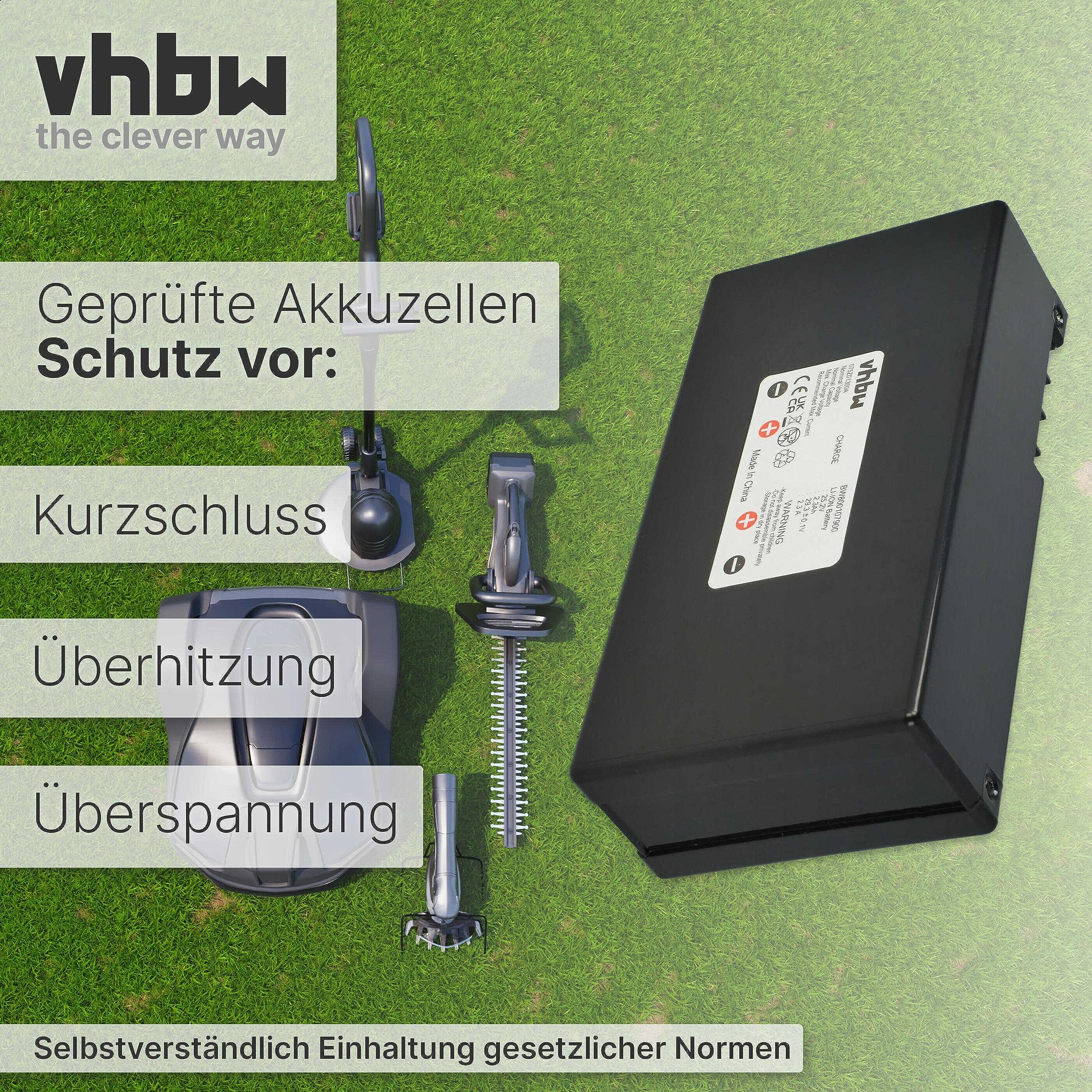vhbw Akumulator kompatybilny z kosiarką automatyczną Stiga 125, 127, 200, 223, 225, 225s, 228, 228s (2300 mAh, 25,2 V, litowo-jonowa)