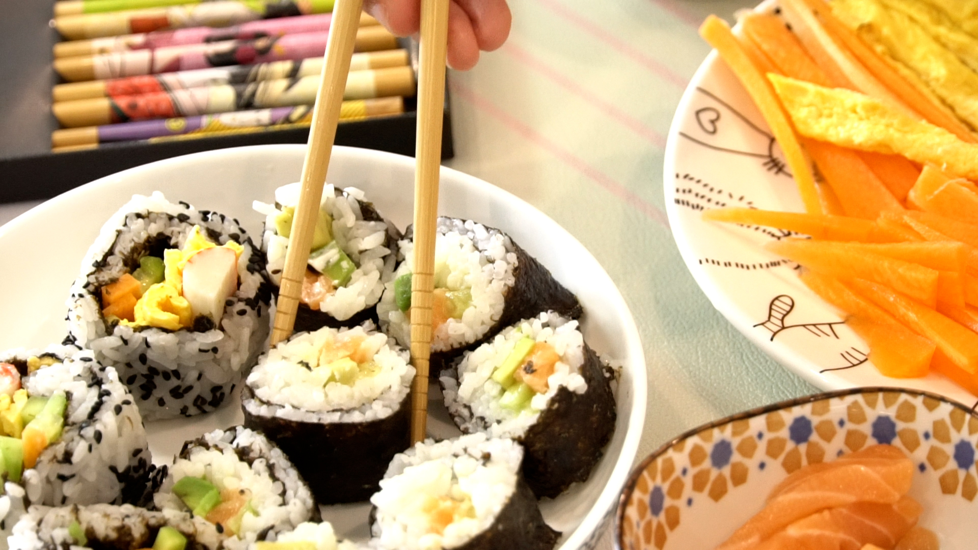 Bacchette Di Bambù Giapponesi - Set Da 5 Paia Con Motivi Tradizionali E Confezione Regalo - Foto 4