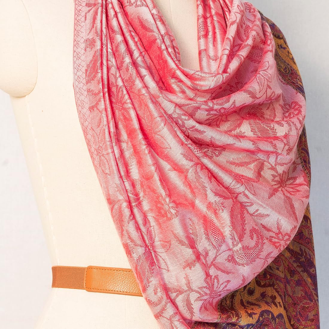 Buy JAITLEYS Red Indian Paisley Floral Design Silky Modal