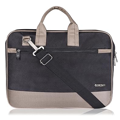 LOREM Premium Faux Leather 10L Laptop Messenger Bag For Men & Women