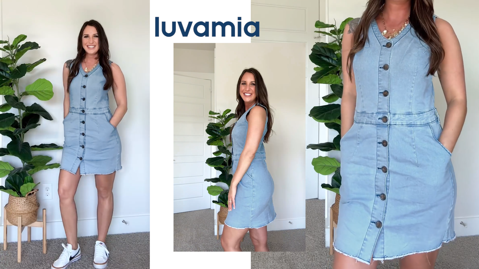 luvamia denim dress luvamia Denim Dress for Women