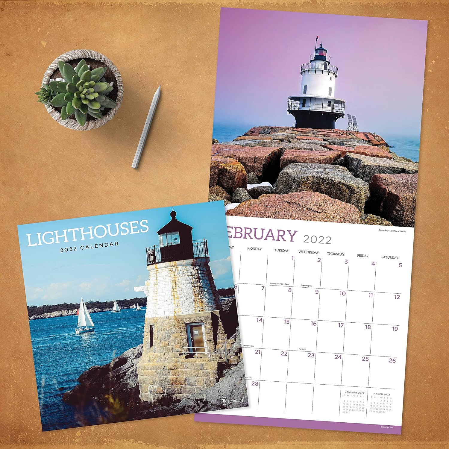 Lighthouse Quilt Guild Christmas Bazaar 2022 Tf Publishing - 2022 Lighthouses Wall Calendar - Home And Office Organizer  - Large Monthly Grid Space For Plans And Schedules - Bonus Months - 12"X12"  : Office Products - Amazon.com