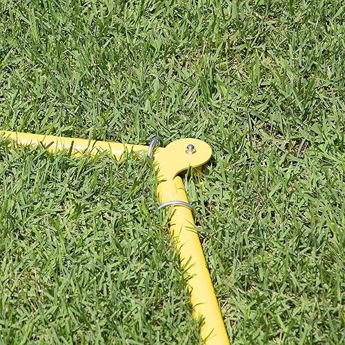 Miniatura 7 de PodiuMax Red de rebote de fútbol solo, mejora tus habilidades de paso por tierra, fácil de montar y desmontar, viene con bolsa y estaca Negro y