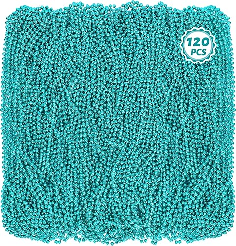 Miniatura 10 de 120 cuentas de Mardi Gras, collar de cuentas de 33 pulgadas, accesorios de Mardi Gras, collares de disfraz de fiesta para mujeres y hombres