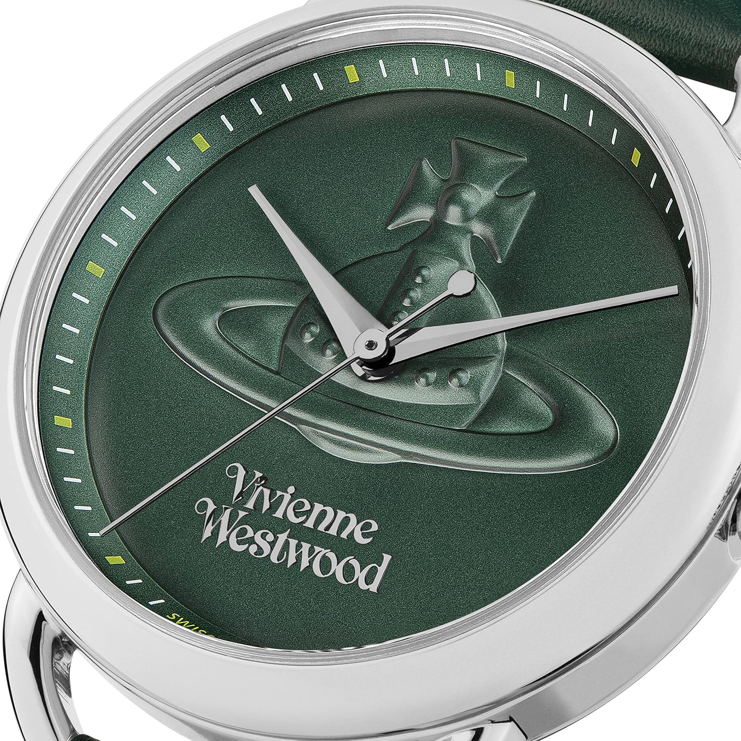 Vivienne Westwood Orologio Al quarzo Donna, misura cassa 33.50mm con quadrante Verde Analogico e cinturino Verde in Pelle VV163SLGR