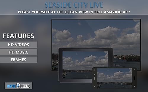 cidade litorânea gratuita HD - decore seu quarto com belas paisagens na sua TV HDR 4K, TV 8K e dispo
