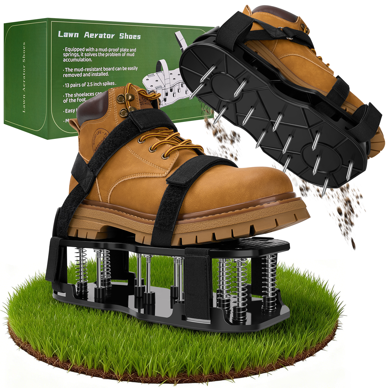 Zapatos aireadores para césped con doble capa y correas ajustables miniatura 7