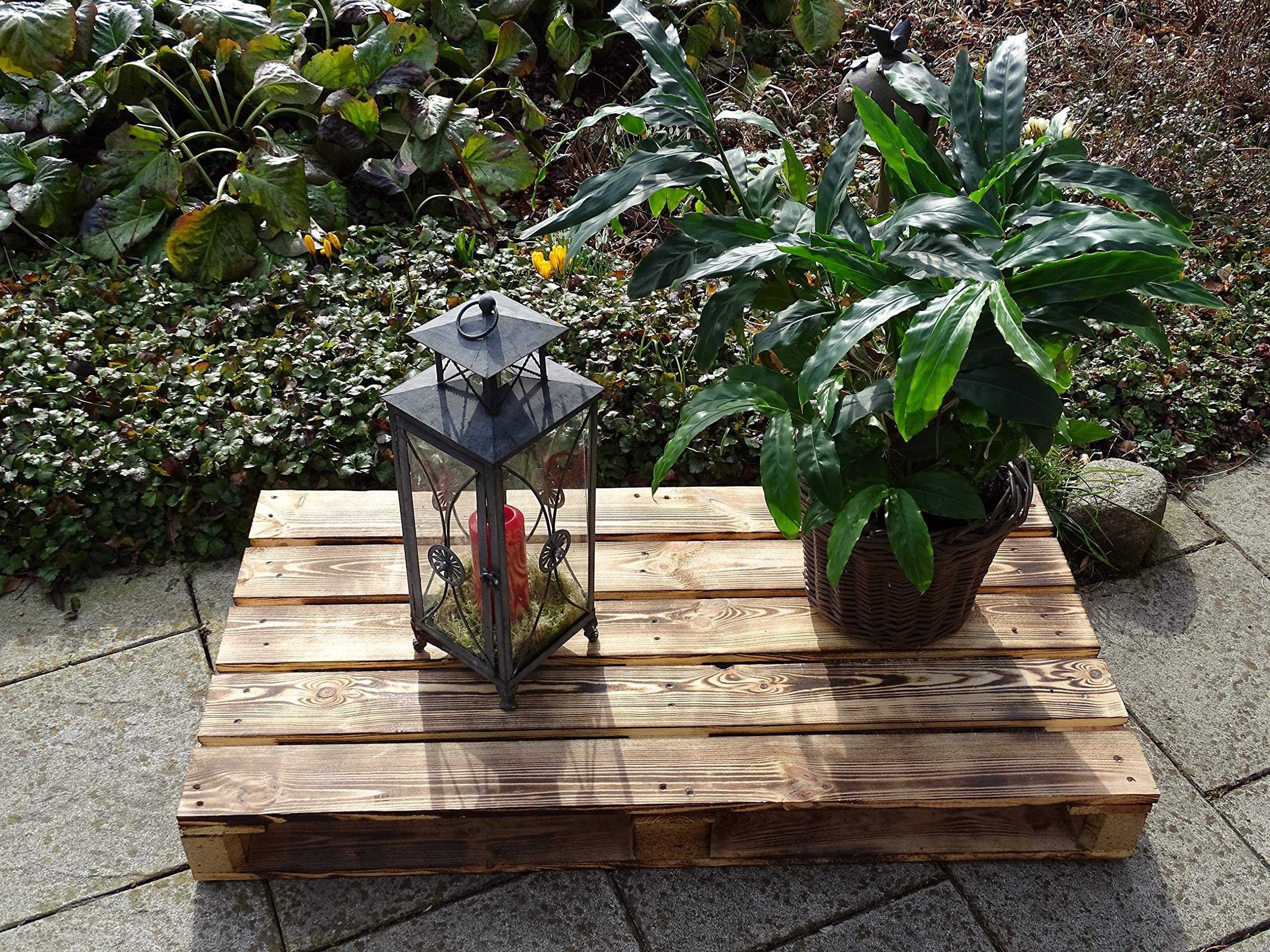 Drewniane palety / palety Shabby Chic z drewna – jednorazowa paleta wymienna Upcycling (2 sztuki_wypalane)