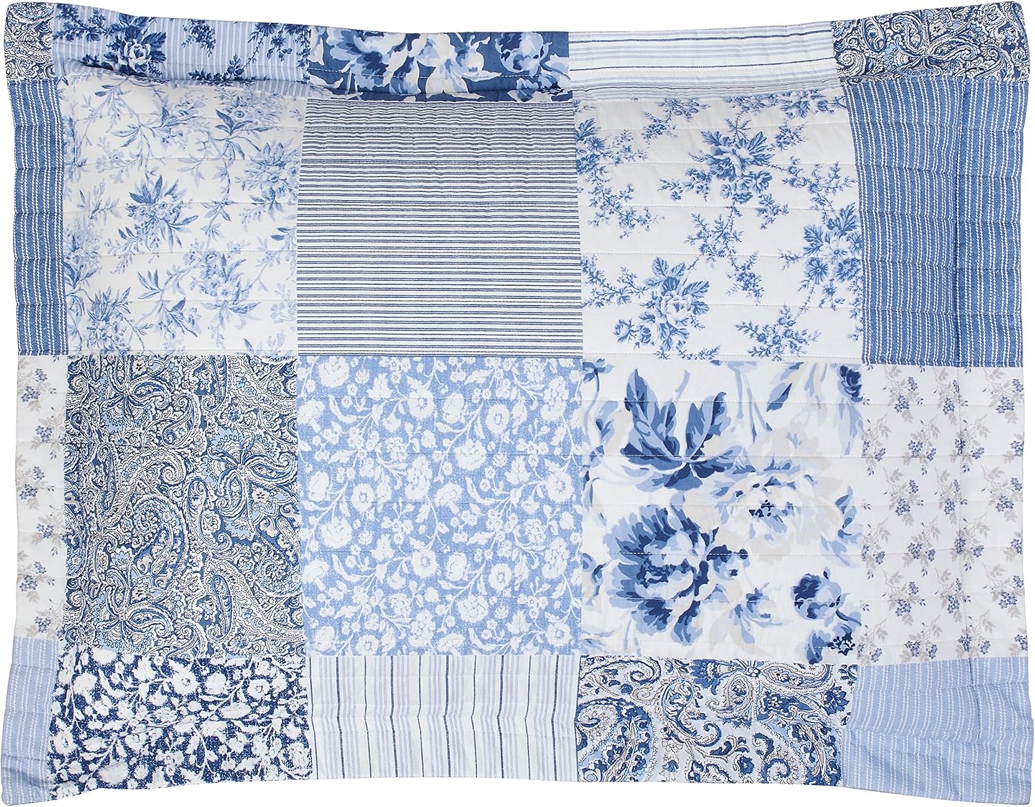 Chеареѕt 🛒 Laura Ashley Home - Paisley Patchwork Collection - Quilt Set - 100% Cotton, Reversible, Lightweight & Breathable Bedding, Pre-Washed for Added Softness, King, Blue (USHSA91126128) Frее Shірріng Ovеr $50 Laura Ashley Home - Paisley Patchwork Collection - Quilt Set - 100% Cotton, Reversible, Lightweight & Breathable Bedding, Pre-Washed for Added Softness, King, Blue (USHSA91126128)