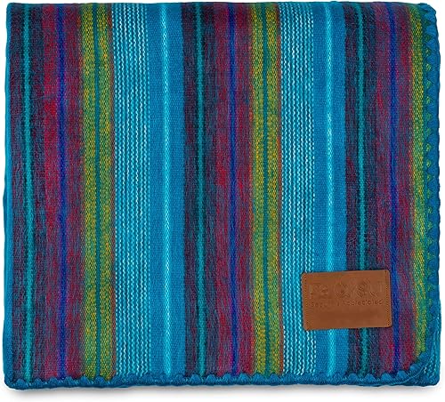 Qisu - Manta de lana de alpaca, grande, hermosa, cálida, variada, 85 x 65 pulgadas, ultrasuave, hipoalergénica y transpirable, tela que no pica ni