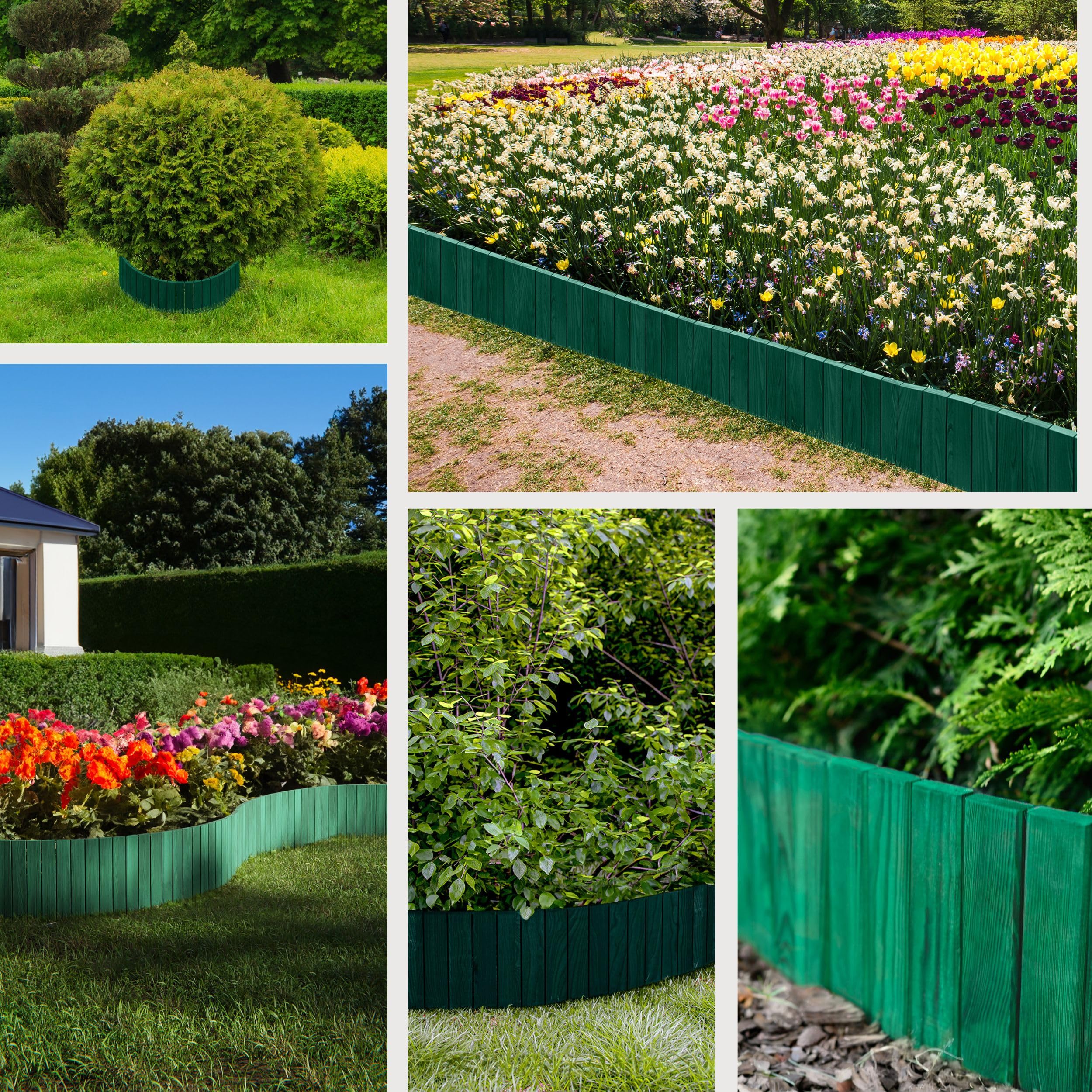 Bordo Per Aiuole In Legno Farfalla - 200x20 Cm, Colore Cranberry, Ideale Per Giardini E Fioriere - Foto 13