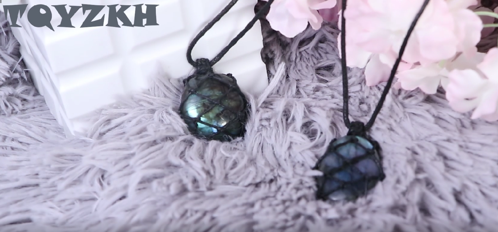 tqyzkh Healing Stones Necklace, Dragons Heart Labradorite Healing