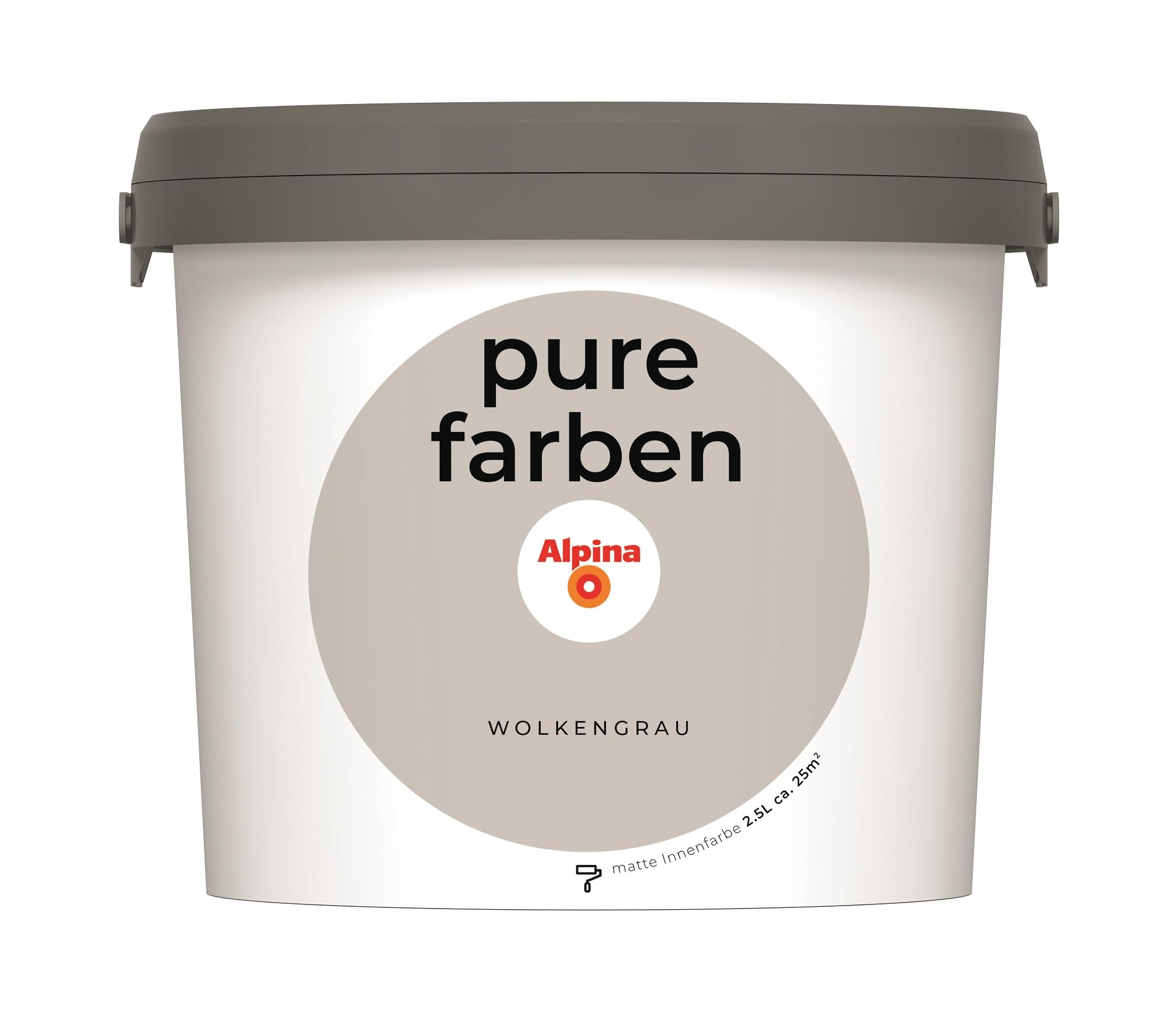 Alpina pure farben Wandfarbe – Wolkengrau