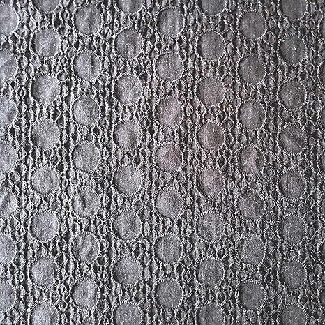 Amazon Co Jp 幾何学模様柄刺繍綿レース布生地コットン黒かわいいおしゃれdiy手作り手芸パッチワーク衣装アクセサリーカーテン B Black 1m