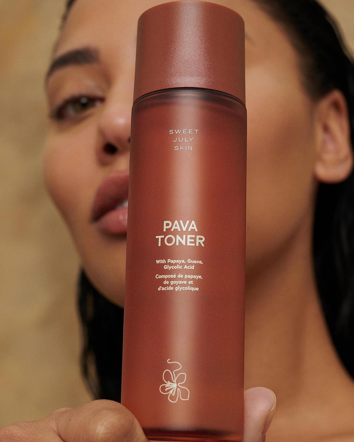 SWEET JULY Skin Pava Toner, Skin Resurfarcing, Hydrating, Daily Facial Toner All Skin Types, Glycolic Acid, Papaya & Guava Extracts, Vegan, Clean, 5.1 fl oz