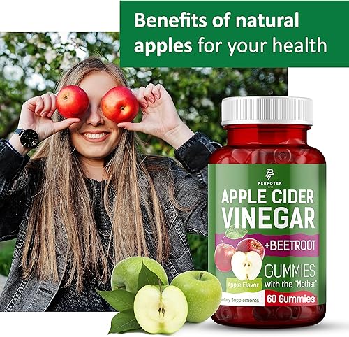 Miniatura 6 de Gomitas de vinagre de sidra de manzana, sabor natural a manzana, gomitas keto saludables, sin OMG, veganas, sin gluten, gomitas de sidra de manzana