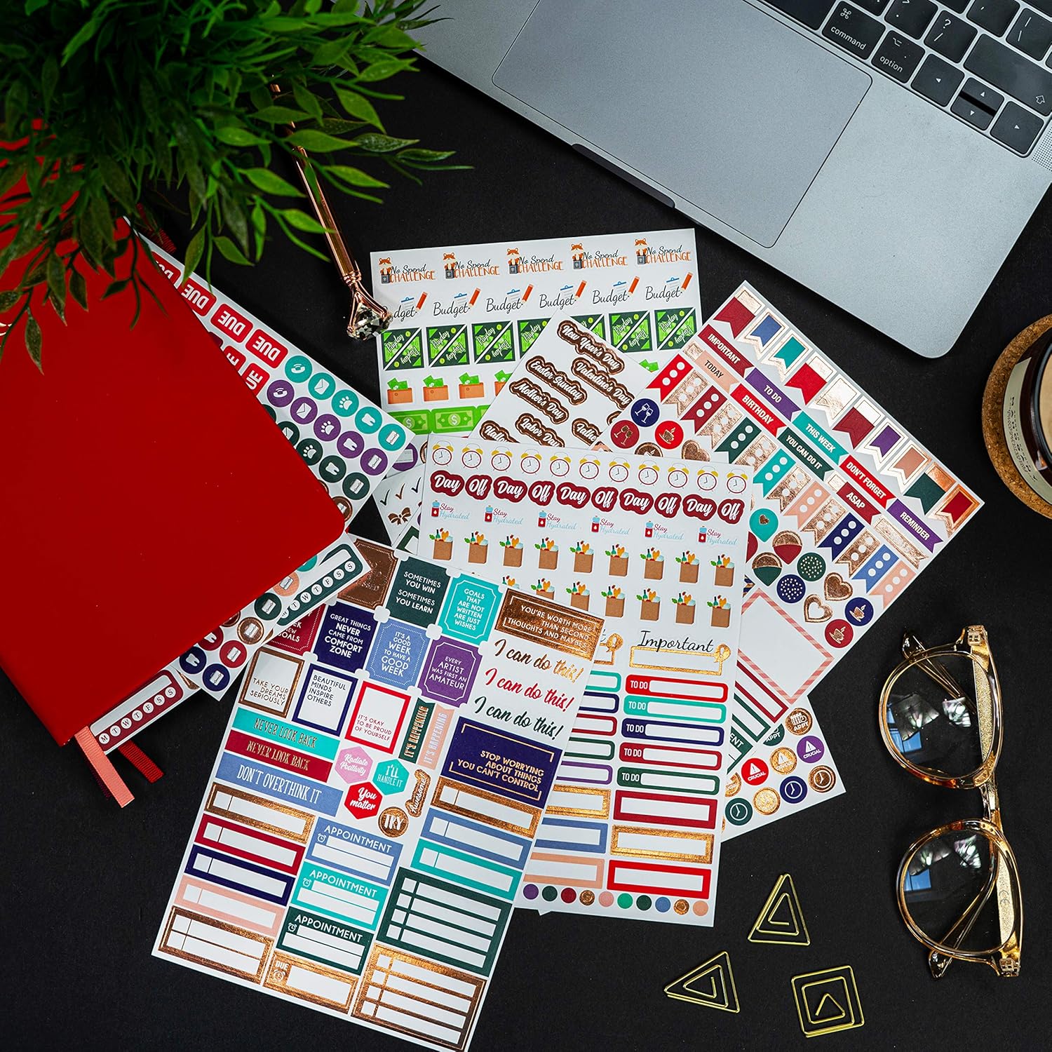 Clever Fox Planner Stickers - Monthly, Weekly & Daily 14 Sheets Set of 1360+ Unique Planner Stickers by Clever Fox (Value Pack) - Image 5