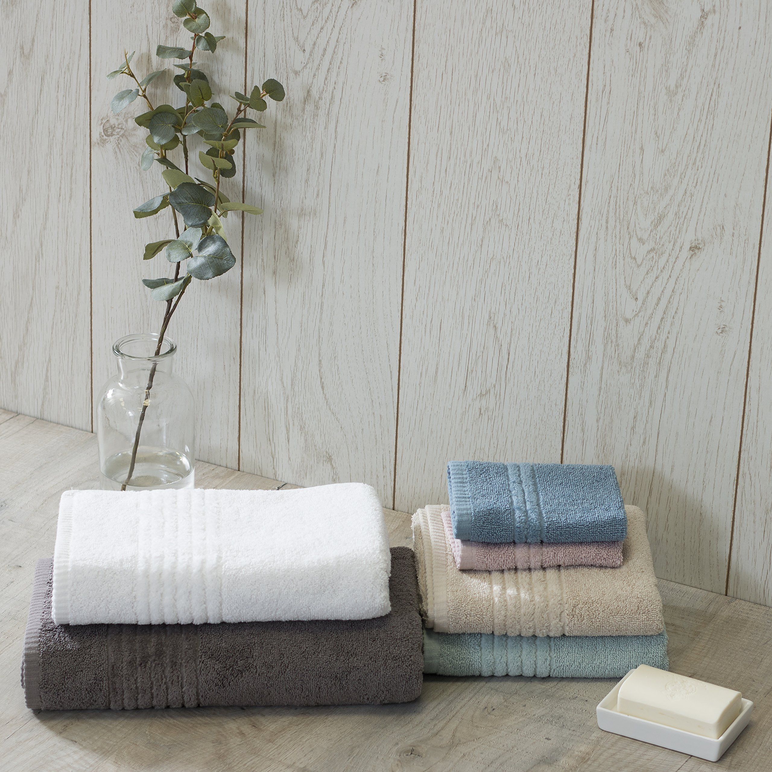 Jeff Banks Home Asciugamano Bale, Cotone, Naturale, 600 gsm, 6 Set