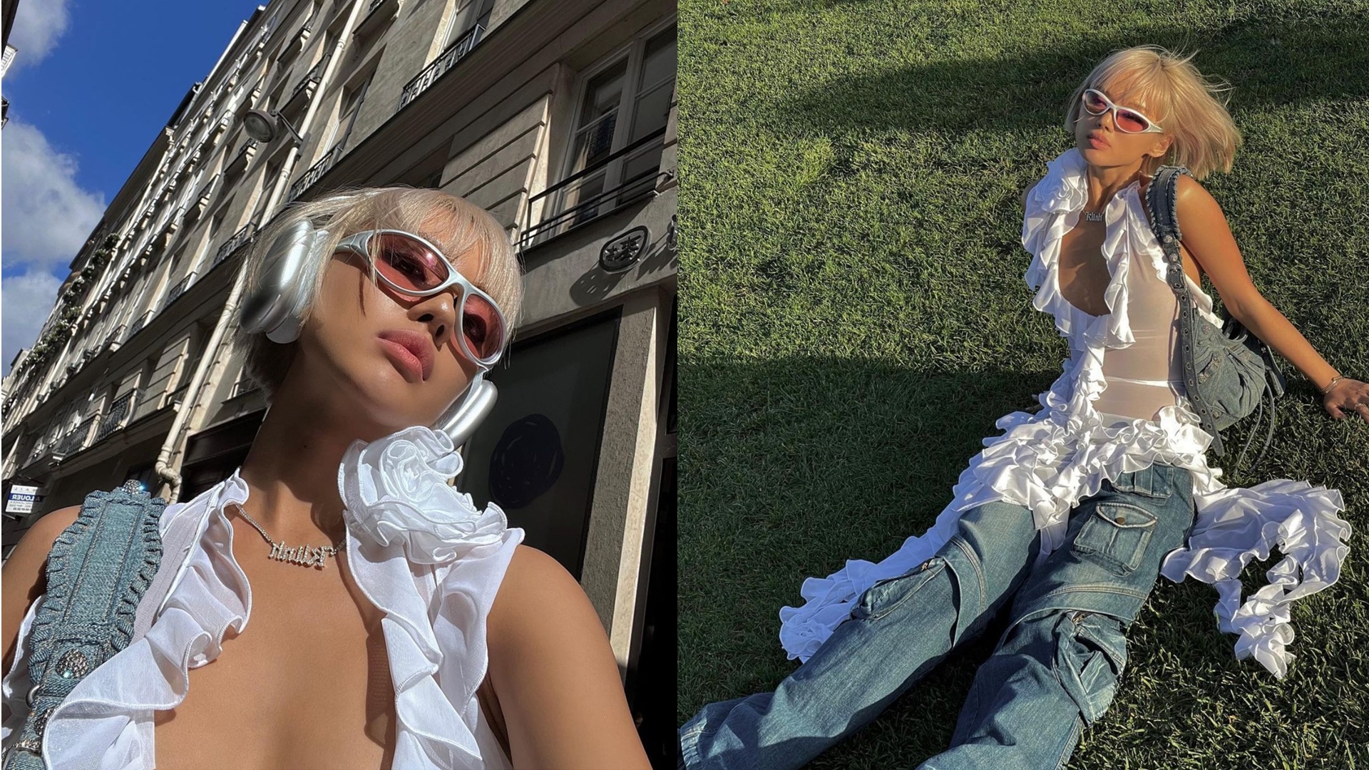 Amazon.com: ADE WU Trendy Y2k Rave Sunglasses Wrap Around Sporty